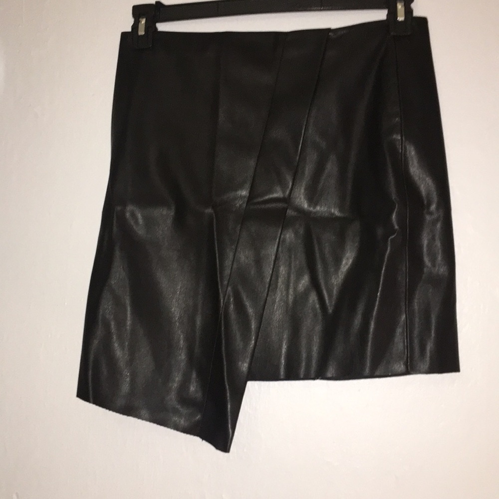 Black leather skirt